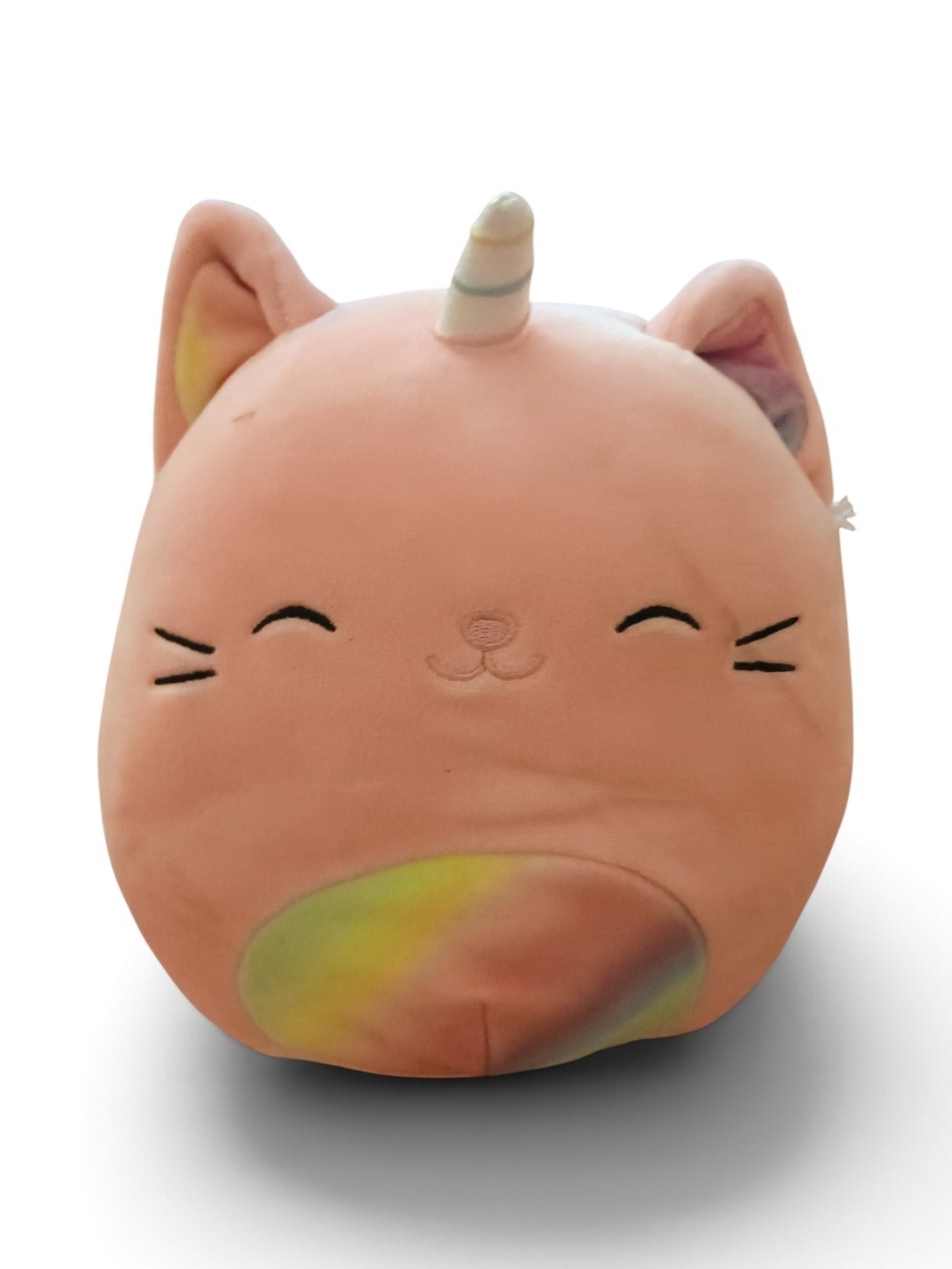 Squishmallows Pink Cat Unicorn Plush with Rainbow Belly Accent